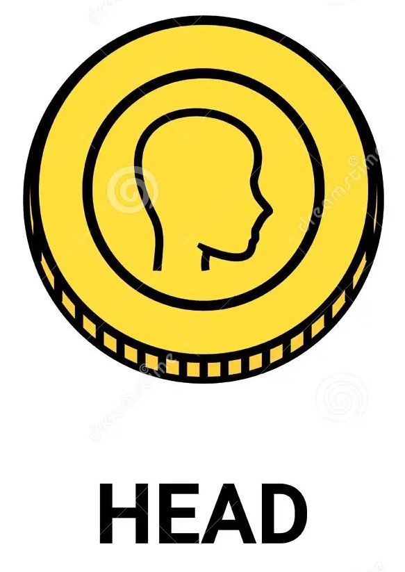 coin showing head